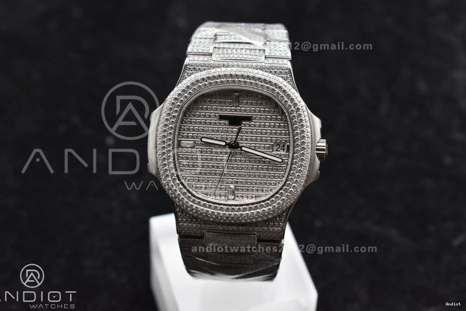 SS Diamonds Bezel Dial Bracelet & Diamonds Nautilus 5711 on A324 Full TWF 0123